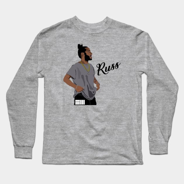 russ Long Sleeve T-Shirt by One Shoot Crout Arts